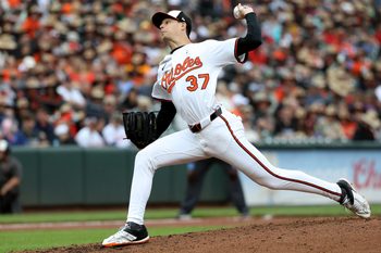 Jun 15, 2025; Baltimore, Maryland, USA; Baltimore Orioles pitcher Cade Povich (37) throws during the third inning against the Los Angeles Angels at Oriole Park at Camden Yards. Mandatory Credit: Daniel Kucin Jr.-Imagn Images