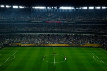 [Subscription Customers Only] Jul 4, 2025; Philadelphia, Pennsylvania, USA; General view during a minutes silence in tribute to Liverpool forward Diogo Jota and his brother Andre Silva before a quarterfinal match of the 2025 FIFA Club World Cup at Lincoln Financial Field. Mandatory Credit: Susana Vera-Reuters via Imagn Images