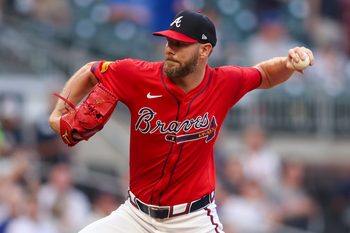 Sep 5, 2025; Atlanta, Georgia, USA; Atlanta Braves starting pitcher Chris Sale (51) throws against the Seattle Mariners in the first inning at Truist Park. Mandatory Credit: Brett Davis-Imagn Images