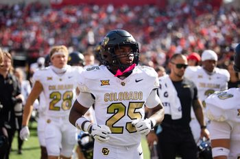 Oct 19, 2024; Tucson, Arizona, USA; Colorado Buffalos linebacker Jaylen Wester (25) against the Arizona Wildcats at Arizona Stadium. Mandatory Credit: Mark J. Rebilas-Imagn Images