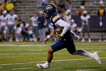 UTEP’s Skyler Locklear (9) runs the ball during the Miners’ home opener against UT Martin at the Sun Bowl in El Paso on Saturday, Sept. 6.