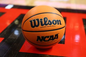 Nov 4, 2025; Lubbock, Texas, USA;  A general view of the game ball in the first half during the game between the Lindenwood Lions and the Texas Tech Red Raiders at United Supermarkets Arena. Mandatory Credit: Michael C. Johnson-Imagn Images