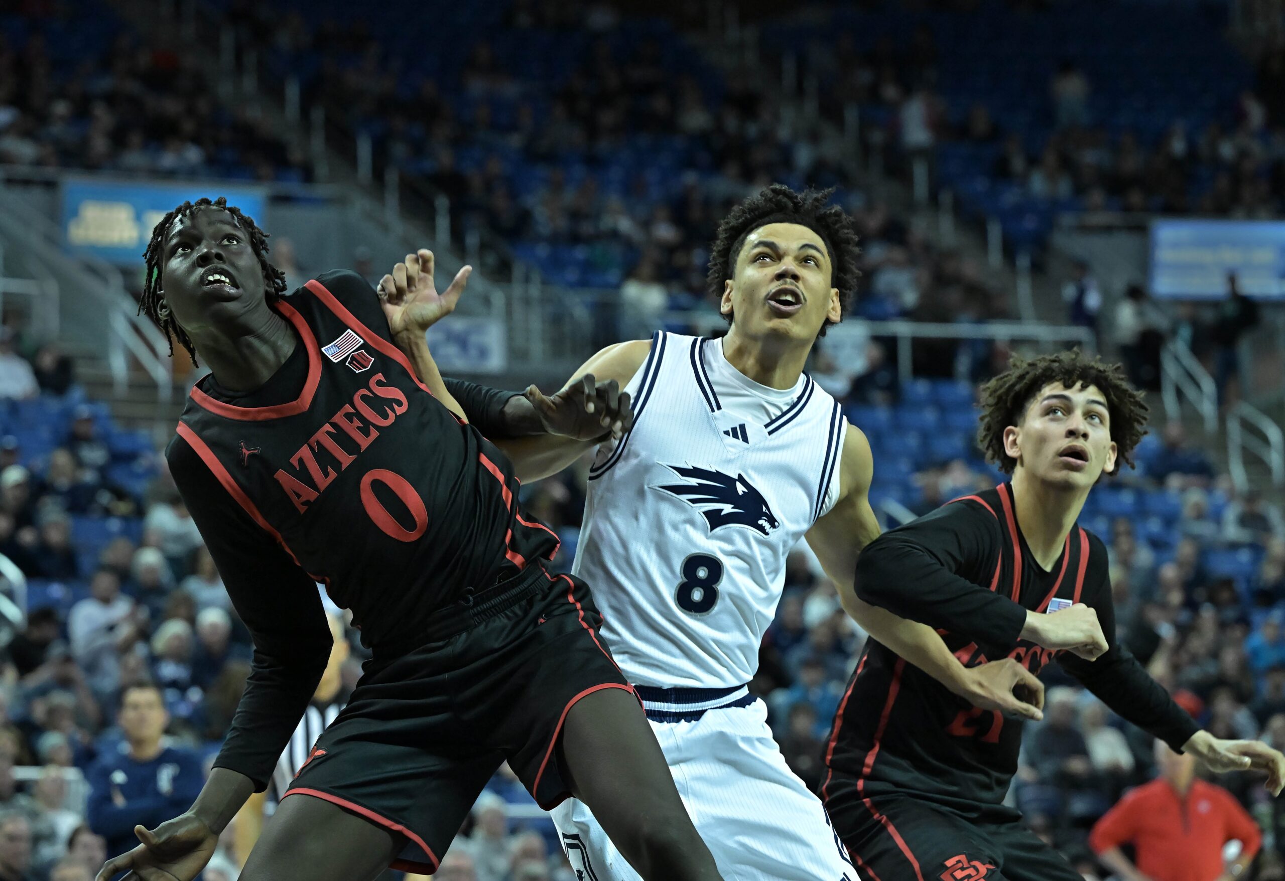 Images from San Diego State at Nevada men’s basketball game at Lawlor Events on Jan. 25, 2025. SDSU won 69-50.